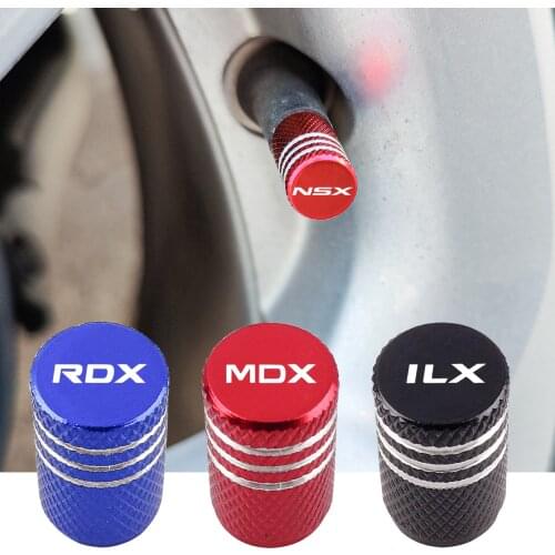 Aluminum Tire Valve Caps Car Emblem Dust Cover For Acura CL CSX ILX MDX NSX RDX RL RLX RSX TL TLX TSX ZDX car Accessories