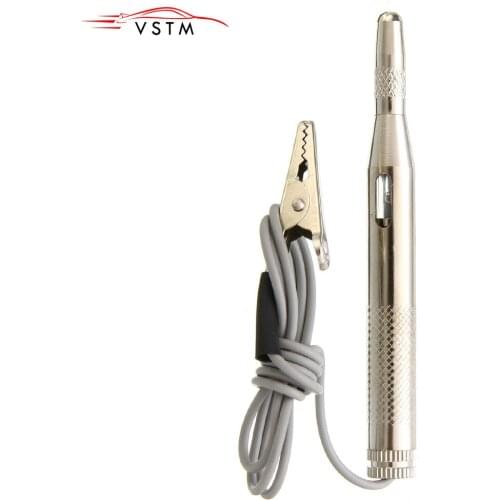 Car Motorcycle Circuit Voltage Tester fuses and light sockets Test Pen DC 6V-24V Cable and Clip Diagnostic Tool