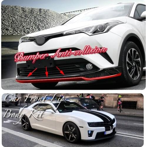 Car Bumper Lip Front Spoiler Skirt Deflector For Chevrolet SS 2014~2017 Tune Car Modified Body Kit VIP Hella Flush Lips
