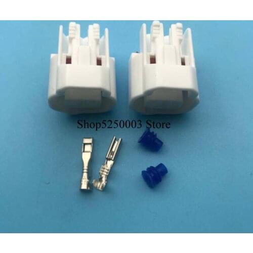 White 2 pin car waterproof Fog Light connectors 2.0mmfemale Side Marker Light Connector Plug Housing With Pigtail 90980-11156
