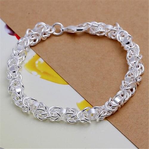 925 Sterling silver bracelets Cute noble chain for women lady Men wedding party gifts fashion jewelry Christmas gifts
