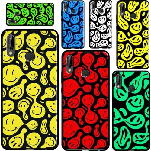 Trippy Psychedelic Smiley Face Case For Huawei P30 Lite P40 P20 Pro Mate 20 Lite P Smart Z 2019 2021 Nova 5T Cover Shell