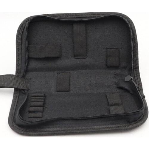 Black Multi-functional Canvas Watch Repair Portable Tool Bag Zipper Storage