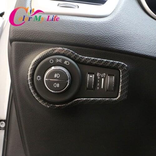 Color My Life Car Headlight Switch Knob Protection Cover Trim Sticker for Fiat 500X 500 X 2015 2016 2017 2018 2019 2020 Parts
