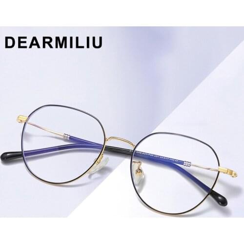 DEARMILIU 2020 new art Blue light blocking glasses retro frame glasses men and women fashion flat mirror gafas 2111