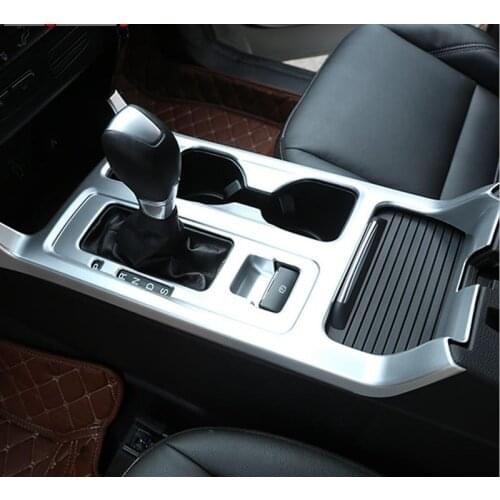 For Ford Escape Kuga 2017 2018 2019 Interior Gear Shift Box Panel Water Cup Cover Trim Car Stickers Car Styling Auto Accessories