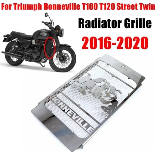 For Triumph Bonneville T100 T120 Speed Twin Street Cup Scrambler Twin Motorcycle Radiator Grille Guard Grill Cover Protector