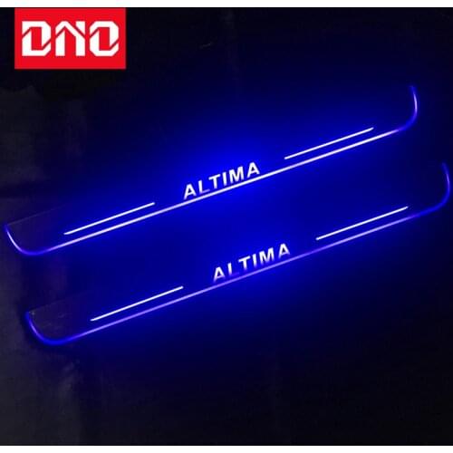 DNO Door Sill Scuff Plate Pedal Ligths For Nissan Altima 2013 - 2018 2019 2020 Threshold Led Bar Pathway Dynamic Welcome Lamp
