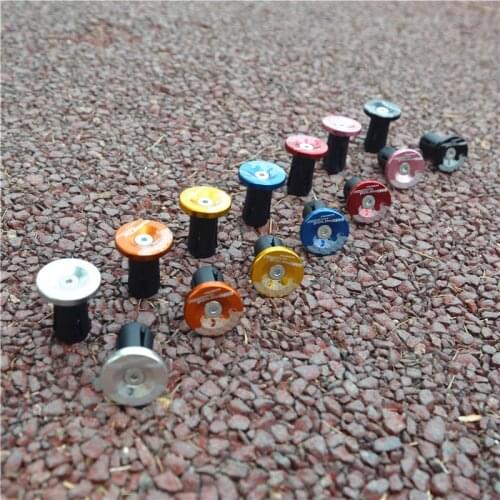 Fouriers MTB Bicycle Handlebar Ends Expanding Plugs CNC Alloy + Plastic Cap Kit Fit Inner Size 17mm to 21mm bicycle grip plug