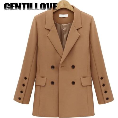 Женские двубортные пиджаки GENTILLOVE China At AliExpress