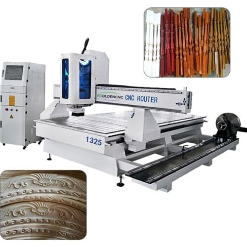 IGoldencnc 4 axis cnc router machines woodworking 1325 3d cnc wood carving machine