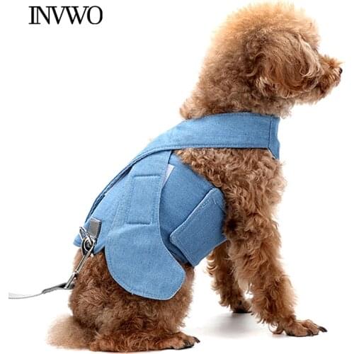 INVWO Pet Aircraft harness Small Dog Harness Fashionable Adjustable for Walking Dogs Breathable Mesh Refreshing and Comfortable