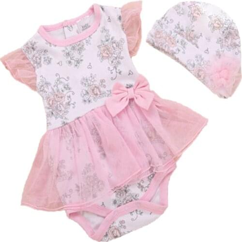 2020 Summer New Baby Clothes Infant Girls Romper Dress Ruffled Sleeve Gauze Girls Clothes Princess Floral Costume