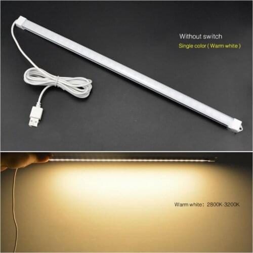 35cm DC 5V USB Aluminum Rigidity Lamp LED Under Cabinet Light 3 Colors Change Home Backlight Kitchen Closet Bookcase Decoration