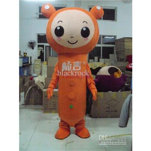 Hot sale 2017 Adult Orange Insect Mascot Costume Bean Worm Bug Insect Pest Injurious Bollworm Earworm