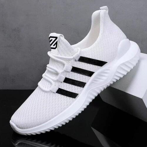 New Men Shoes Brand Lightweight Sport Trainers Casual Shoes Men Sneakers Male Fly Weave Lace Up Walking Shoes Zapatillas Hombre
