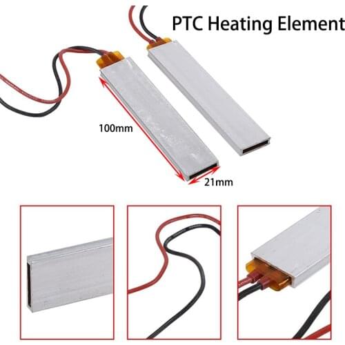 100x21mm PTC Heating Element 220V Constant Temperature Thermistor Air Heating Sensor Aluminum Hair Dryer Curlers Heater