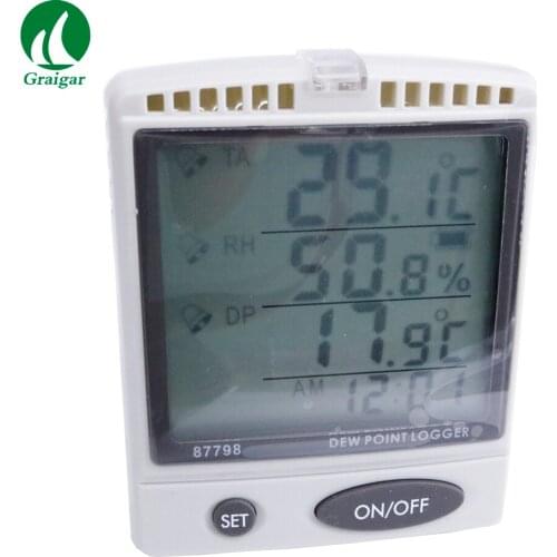 AZ87798 Desktop Dew Point Meter Humidity Temperature Tester with SD Card