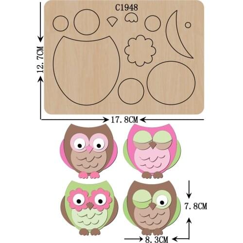 New Owl Wooden die Scrapbooking C1948 Cutting Dies