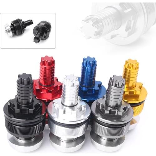 For Yamaha YZF R25 R3 Front shock absorber screw cover Cap Preload Adjusters Fork Bolts 41MM CNC Aluminum Motorcycle Accessories