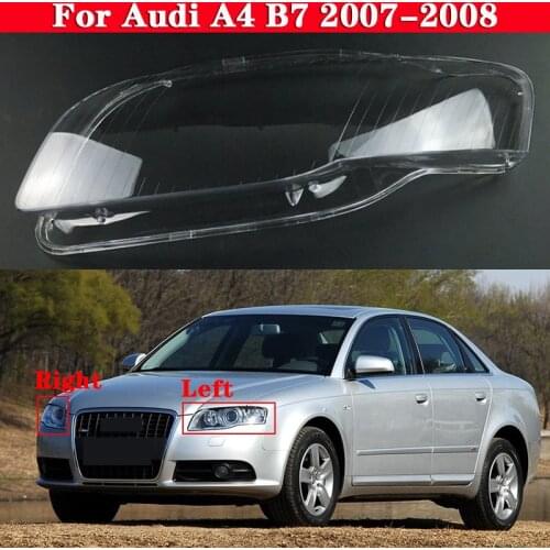 New Headlight Lampshade Headlights For Audi A4 B7 2007-2008 Shell Headlamps Cover Glass