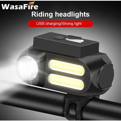 USB Bike Front Light Rechargeable Bicycle Headlight Lantern 4 Modes 1200mAh MTB Bike Head Lamp Waterproof Cycling Flashlight