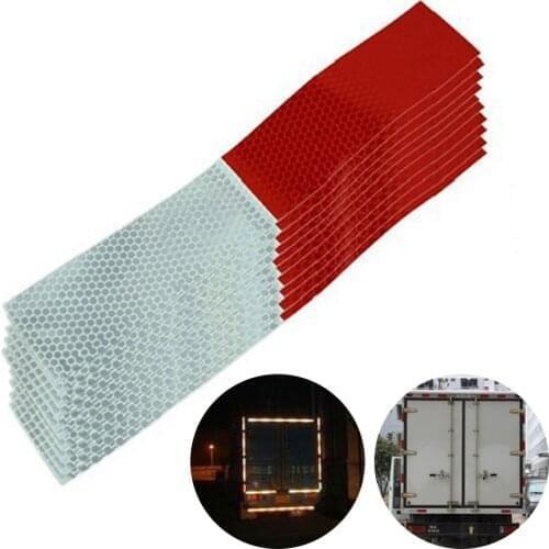 10pcs Reflective Stickers Warning Strip 5*30cm Universal Car Reflective Truck Auto Supplies Night Driving Safety Secure