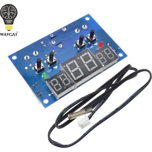WAVGAT 1PCS DC12V thermostat Intelligent digital thermostat temperature controller With NTC sensor W1401 led display
