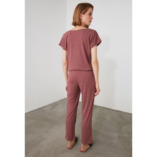 Trendyol Lacing Detailed Knitted Pajamas Set THMSS20PT0068