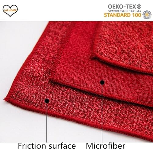 6PCS Brand Polishing Cloth Microfiber Abrasive Paper Bathroom Stains Rust Removal Cleaning Rags Sandpaper Towel Dropshipping