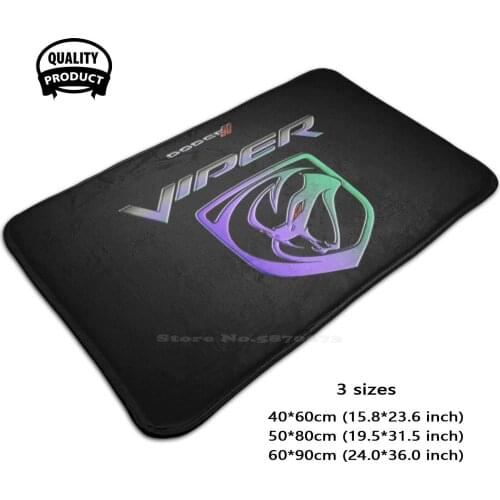 The Viper Venomous Colour Logo Comfortable Door Mat Rug Carpet Foot Pad Car Viper Supercar Muscle Car Rt100 American Car Racing