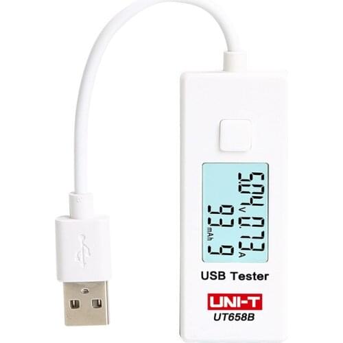 UNI-T UT658B USB Tester Phone Computer Charging Voltage Current Energy Monitor LCD Backlight