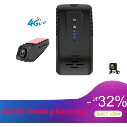 DASH CAM With Dual Cameras Live Video GPS Tracking Wifi Remote Monitoring 4G Car Camera DVR Recorder Free Track