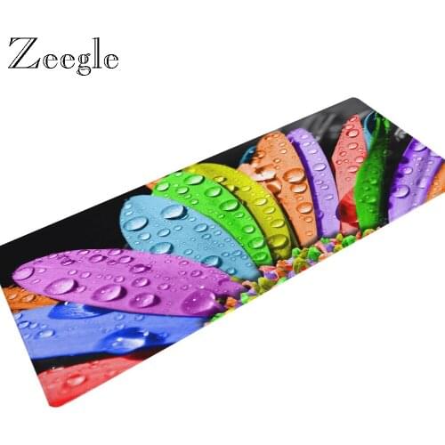 Zeegle Kitchen Doormat Anti Slip Mats Print Floor Mat Carpet Office Chair Mats for Carpet Muslim Prayer Mat Long Kitchen Rugs