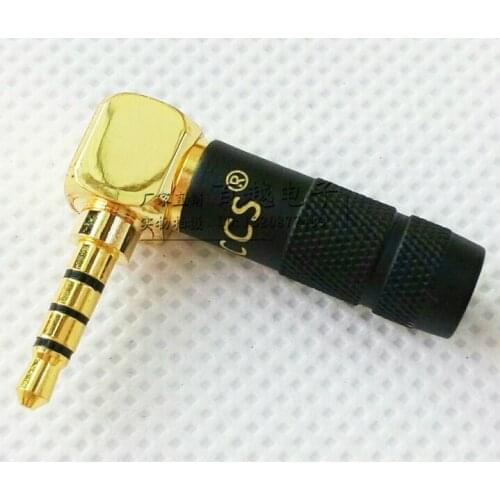 10pcs palic 90 Degree Jack 3.5 mm Headphone Plug Right Angle 4 Pole Stereo Audio Jack Connector for Cable Adapter