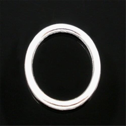 100 PCs Doreen Box Soldered Closed Jump Rings Znic Alloy Silver Plated 14x2mm Findings For DIY Jewelry Making Accessories