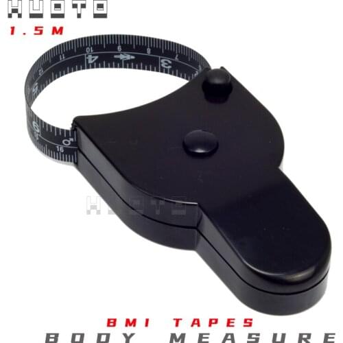 2Pcs/Set Black PVC Body Fat Caliper body Measuring Tape Tester Lightweight Fitness Lose Weight Equipmnet For Body Building