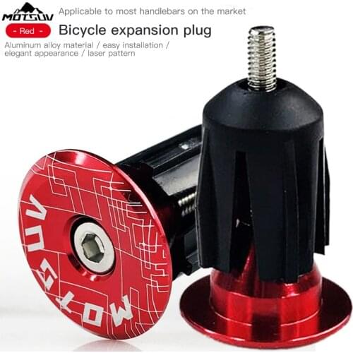 2Pcs Aluminum Alloy Bicycle Handlebar End Plugs Caps Road Mountain Bike MTB Grip Handle Bar End Cap Cycling Handlebar Accessory