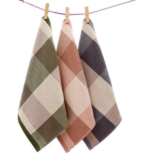 3Pcs/Lot Kids hand towel cotton face towel gift For Adult Plaid Towels Bathroom 35x35cm toalla de playa