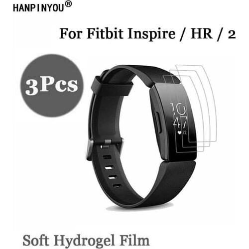 3Pcs/Lot for Fitbit Inspire / HR / 2 Wrist Band Bracelet Ultra Thin HD Clear Soft TPU Hydrogel Film Screen Protector (Not Glass)