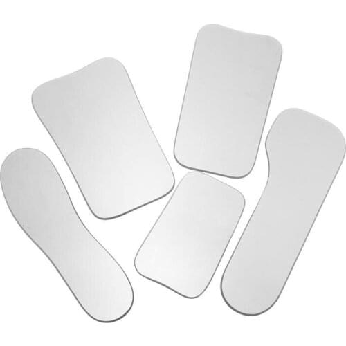 5Pcs Orthodontic Intraoral Photographic Reflector Mirror 2 Sided Rhodium Glass Mirrors With Storage Bag For Clinic