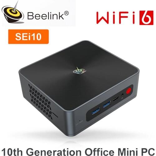 BEELINK SEi10 Office Mini PC 3.4Ghz Intel Ice Lake-U i3-1005G1 WIFI 6 4K Three Screen Display MINI PC Windows 10 Computer TV BOX