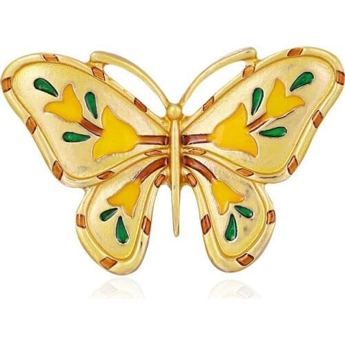 Gold Color Butterfly Brooches Enamel Insect Brooch Pins Jewelry Gifts For Women Men Animal Brooch Accessories