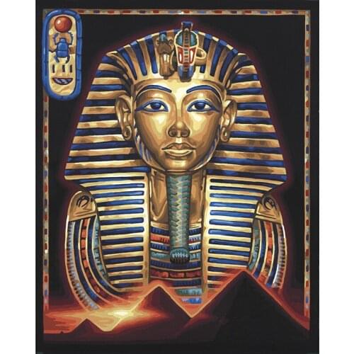 DIY Painting By Numbers Egypt Pharaoh Oil Coloring By Numbers Wall Art Canvas Picture Hand Painted Home Decoration Gift 40x50CM