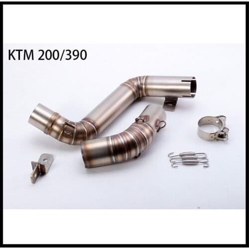 For 200/390 Adventure R / Rally Decat Pipe Motorcycle Exhaust Link Pipe Escape Catalyst Delete Pipe