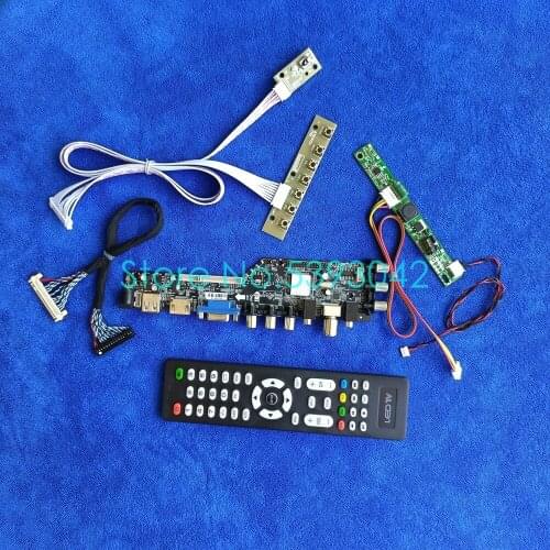 LCD panel controller drive board kit 1920*1080 60Hz LDE Fit LM215WF3/LM215WF4 USB VGA AV 30Pin LVDS 3663 DVB digital signal