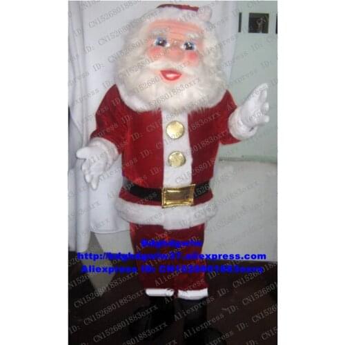 Father Christmas Santa Claus Clause Mascot Costume Adult Cartoon Character Holiday Party Take Group Photo CX4048 Free Shipping