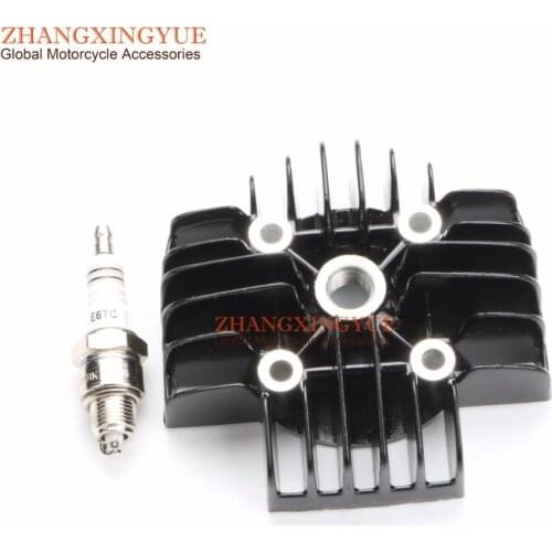 50cc motorcycle Cylinder head cover & spark plug for Yamaha PW50 PY50 MJ50 1983-2006 4J2-11111-01 40mm