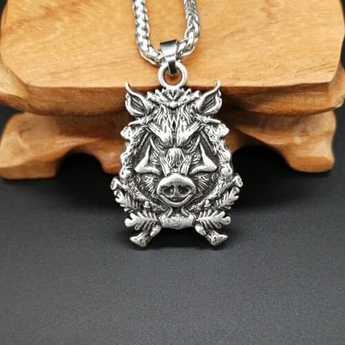 Fashion Viking wild boar pendant mens popular personality wild trend animal jewelry accessories European and American retro hip