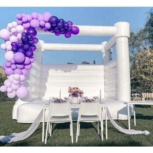 12ft x 12ft Jumping House Inflatable white Bounce House Combo Bouncy Castle Air bouncer
